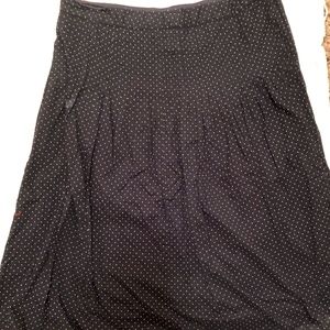 J. Crew Navy with white Polka Dots Skirt